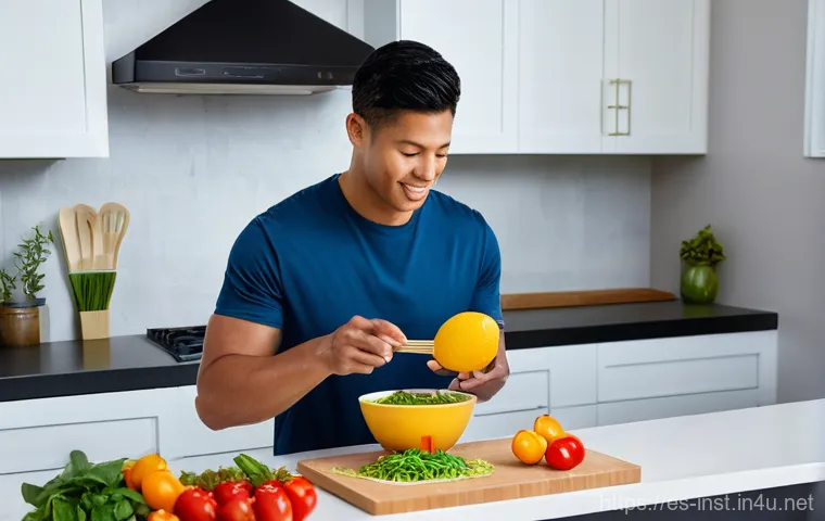 저칼로리 인스턴트 라면 - **Healthy Noodle Variety and Fresh Ingredients Display**
    An overhead, flat-lay shot showcasing a...