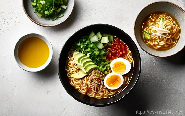 인스턴트 라면 생산 공정 - Industrial Ramen Noodle Production - "The Dance of Ingredients"**
A hyperrealistic, wide-angle shot ...
