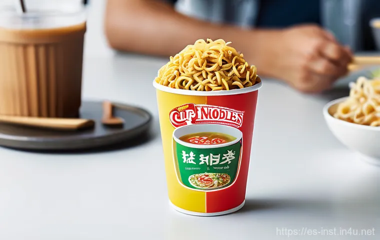 인스턴트 라면 생산 공정 - Personalized Instant Ramen - "My Gourmet Twist at Home"**
A warm and inviting, realistic medium clos...